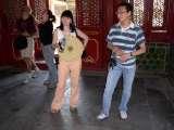 Beijing / Pekin / CHINA, May 2005. Lecture on Etiology of so-called Idiopathic Scoliosis. On the picture: Dr Jola Karska and Dr Daniel Sun (standing on the left leg is safe for the spine).
