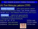 Test fleksyjny palców stopy / Flexions test of toes LECTURE
